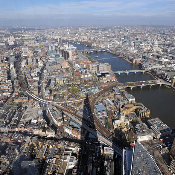 The View from The Shard on one of the warmest days of the year so far.